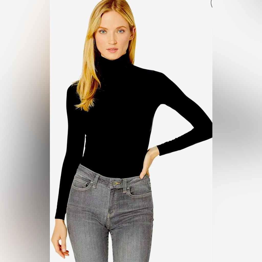 Commando Butter Turtleneck Bodysuit. Size Large. 79% Micro Modal 21% Elastane.